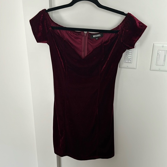 Missguided Dresses & Skirts - Red velvet mini dress